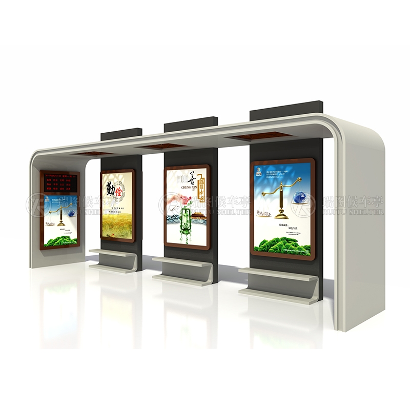臺州公交候車亭安裝電子公交站牌